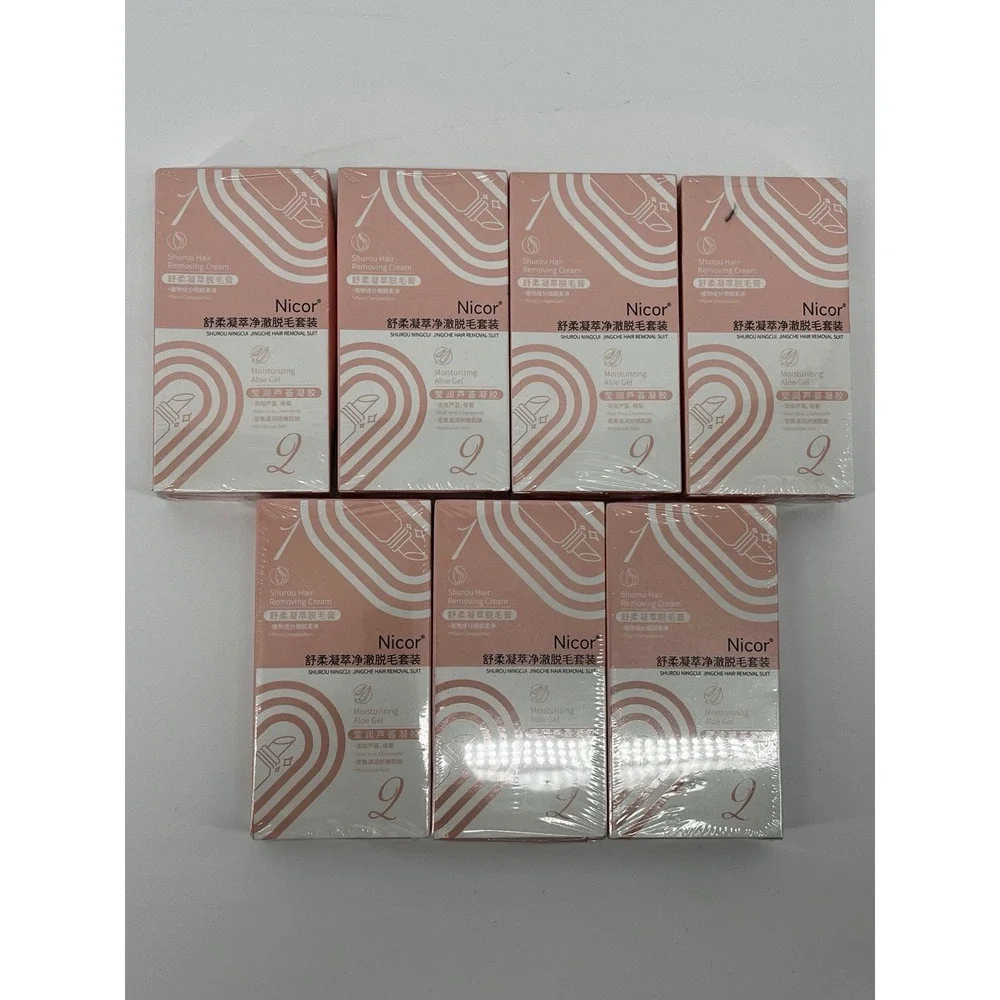 Lot Of 7 Nicor Hair Removing Cream W/ Moisturizing Aloe Gel Exp 2028 NEW‎